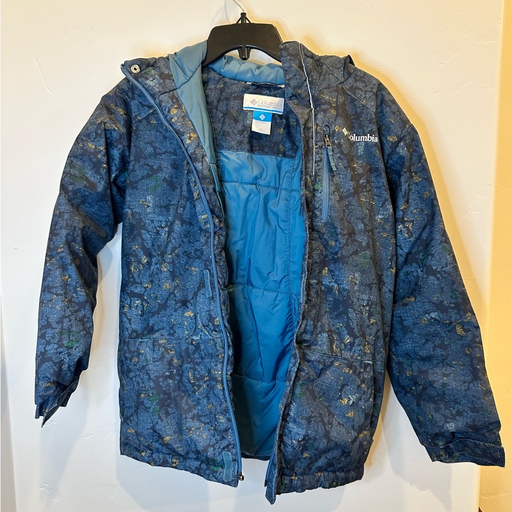 Columbia Kids Navy Woods Puffer Hoodie Puffer Size M